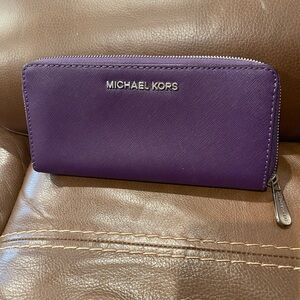 Michael Kors Violet Zip-Around Wallet
